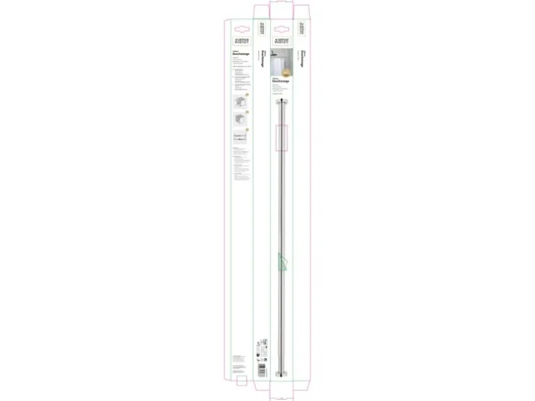 Schöner Wohnen Teleskop-Duschvorhangstange Obleon 110 - 185 cm Chrom