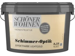 Schöner Wohnen Trendstruktur Schimmer-Optik Light Gold 2,5 l