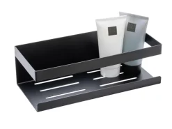 Schöner Wohnen Wandablage Meleto Schwarz aus Edelstahl