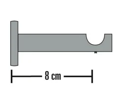 Schöner Wohnen Wandhalter Leon für Gardinenstange Ø 20 mm Schwarz Matt