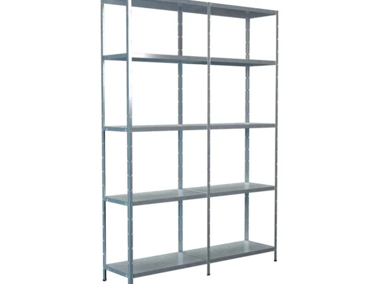 Schulte Set 1 Steckregal und 1 Anbauregal Verzinkt 200 cm x 140 cm x 35 cm