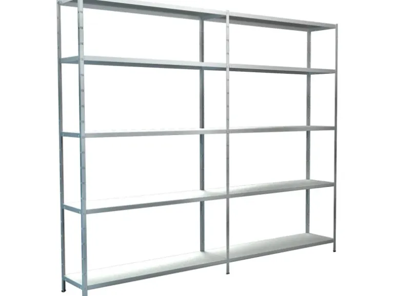 Schulte Set 1 Steckregal und 1 Anbauregal Weiß 200 cm x 240 cm x 35 cm