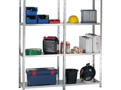 Schulte Set 1 Steckregal und 1 Anbauregal Verzinkt 180 cm x 180 cm x 50 cm