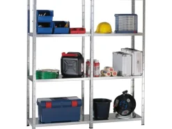 Schulte Set 1 Steckregal und 1 Anbauregal Verzinkt 180 cm x 240 cm x 50 cm