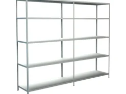Schulte Set 1 Steckregal und 1 Anbauregal Weiß 200 cm x 240 cm x 50 cm