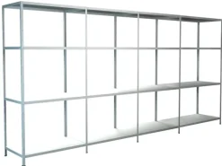 Schulte Steck-Grund- und 3 x Anbauregale 180 cm x 380 cm x 50 cm Weiß