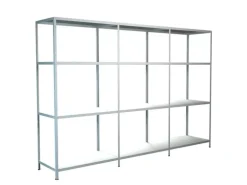 Schulte Steck-Grund- und 2 x Anbauregale 180 cm x 340 cm x 50 cm Weiß