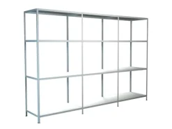 Schulte Steck-Grund- und 2 x Anbauregale 180 cm x 300 cm x 50 cm Weiß