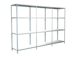Schulte Steck-Grund- und 2 x Anbauregale 180 cm x 320 cm x 50 cm Weiß