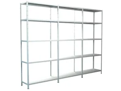 Schulte Steck-Grund- und 2 x Anbauregale 200 cm x 280 cm x 35 cm Weiß
