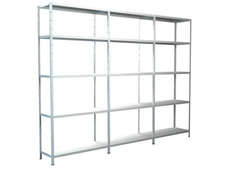 Schulte Steck-Grund- und 2 x Anbauregale 200 cm x 280 cm x 35 cm Weiß