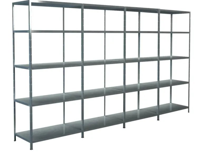 Schulte Steck-Grund- und 3 x Anbauregale 200 cm x 400 cm x 50 cm Verzinkt