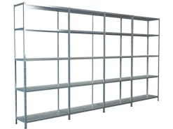 Schulte Steck-Grund- und 3 x Anbauregale 200 cm x 400 cm x 35 cm Verzinkt