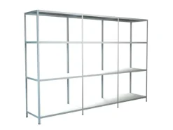 Schulte Steck-Grund- und 2 x Anbauregale 180 cm x 260 cm x 50 cm Weiß