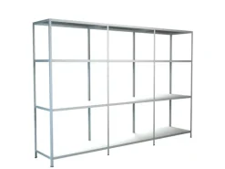 Schulte Steck-Grund- und 2 x Anbauregale 180 cm x 280 cm x 50 cm Weiß