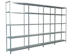 Schulte Steck-Grund- und 3 x Anbauregale 200 cm x 380 cm x 35 cm Verzinkt