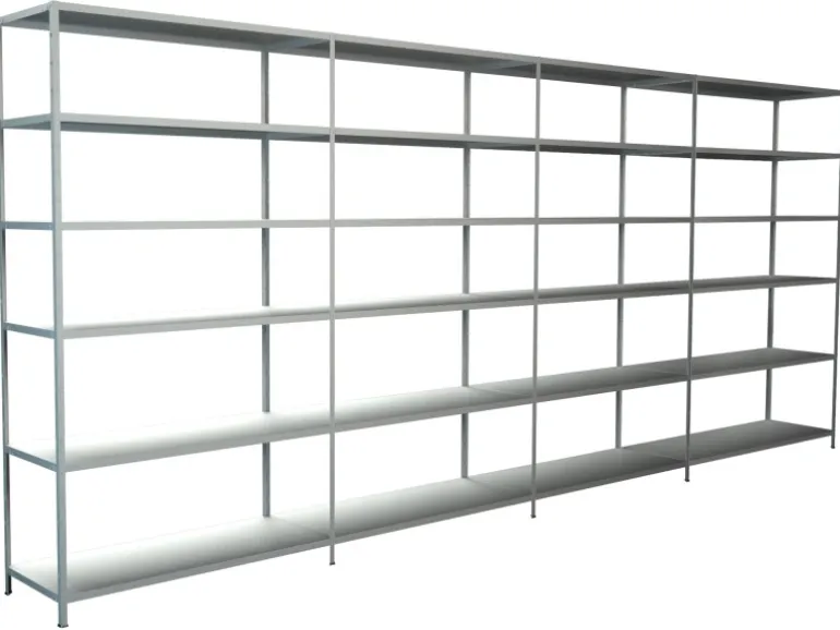 Schulte Steck-Grund-/Anbauregale 230 cm x 400 cm x 35 cm Weiß