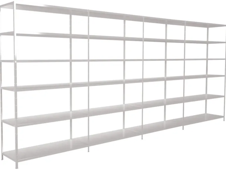 Schulte Steck-Grund-/Anbauregale 230 cm x 380 cm x 50 cm Weiß