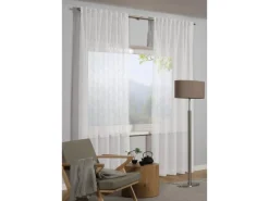 Sehlbach Fertigschal Multiband Bestickter Dolly 135 cm x 245 cm Weiß