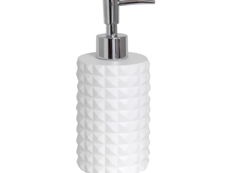 Seifenspender Mosaik Polyresin Weiß