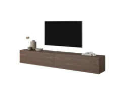 Selsey TV-Hängeboard Bisira 200 cm Holzoptik Nussbaum