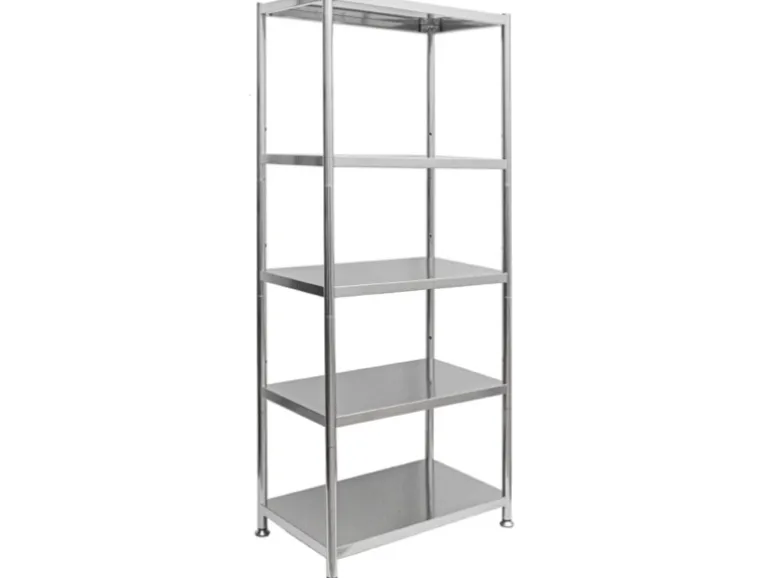 shelfr Schwerlast Edelstahl Regal mit 5 Ebenen 61 x 36 x 145 cm bis 60kg