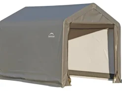 ShelterLogic Foliengerätehaus 5,4 m² Grau 180 cm x 300 cm
