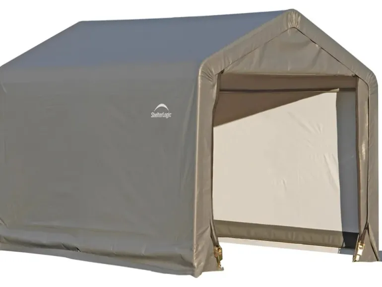 ShelterLogic Foliengerätehaus 5,4 m² Grau 180 cm x 300 cm