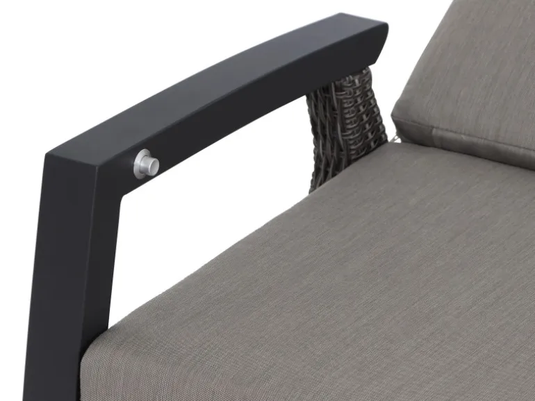 Siena Garden 3er Sofa Corido Charcoalgrey 87 cm x 206 cm x 103cm