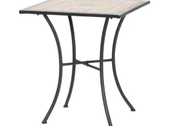 Siena Garden Gartentisch Prato Rechteckig Schwarz 64 cm x 64 cm