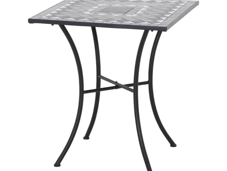 Siena Garden Gartentisch Como Quadratisch Grau 60 cm x 60 cm
