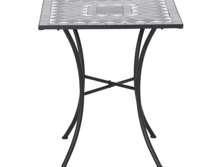 Siena Garden Gartentisch Como Quadratisch Grau 60 cm x 60 cm
