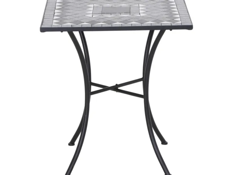 Siena Garden Gartentisch Como Quadratisch Grau 60 cm x 60 cm