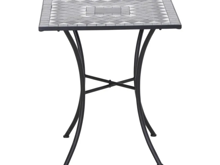 Siena Garden Gartentisch Como Quadratisch Grau 60 cm x 60 cm