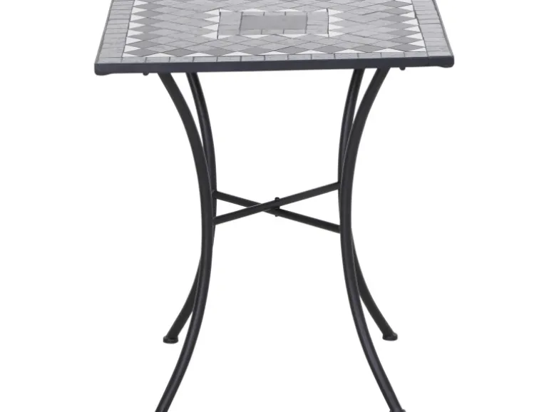 Siena Garden Gartentisch Como Quadratisch Grau 60 cm x 60 cm