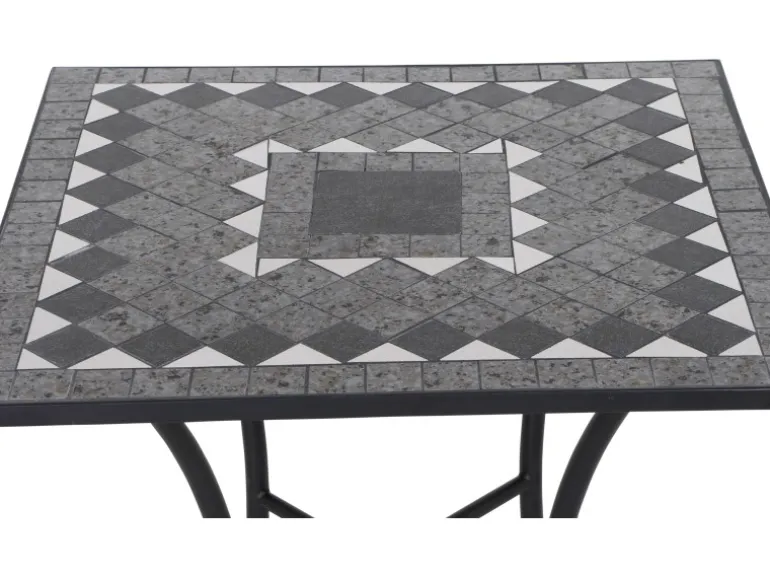 Siena Garden Gartentisch Como Quadratisch Grau 60 cm x 60 cm