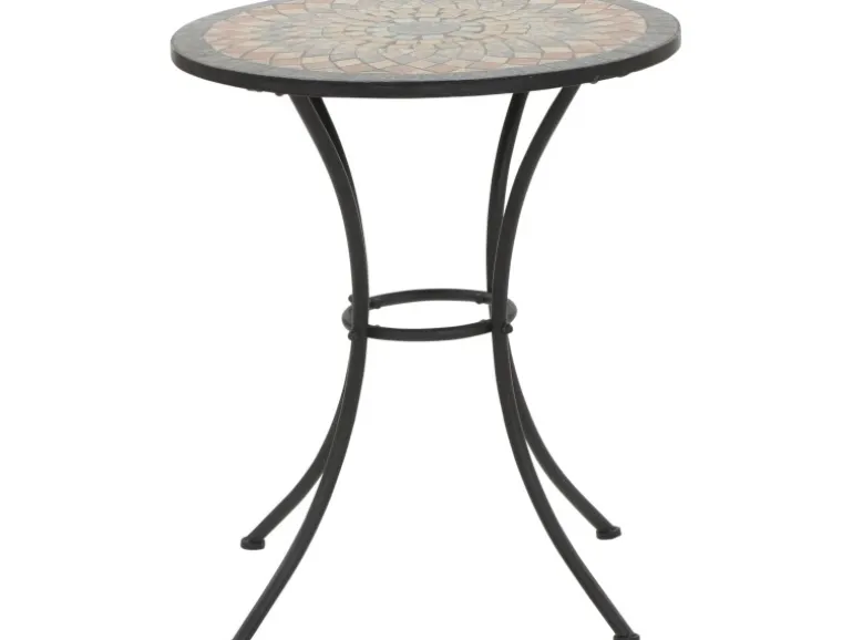 Siena Garden Gartentisch Prato Rund Schwarz Ø 60 cm