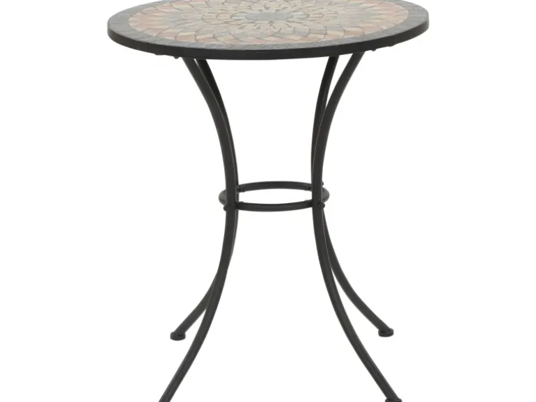 Siena Garden Gartentisch Prato Rund Schwarz Ø 60 cm