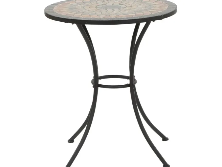 Siena Garden Gartentisch Prato Rund Schwarz Ø 60 cm
