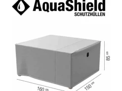 Siena Garden Schutzhülle Sitzgruppe AquaShield Hellgrau 160 cm x 150 cm x 85 cm