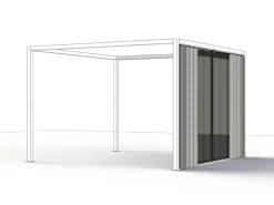 Siena Garden Seitenteile für Schattenmanufaktur Silber-Grau 300 cm x 210 cm
