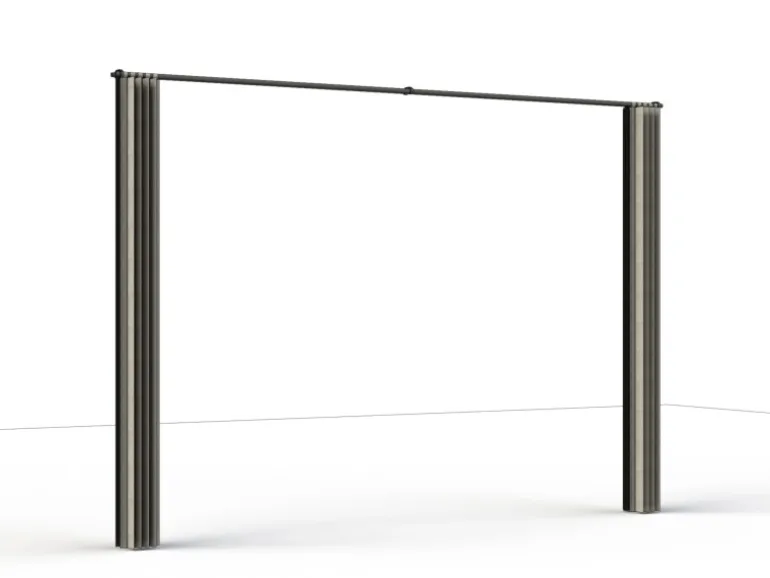 Siena Garden Seitenteile für Schattenmanufaktur Silber-Grau 300 cm x 210 cm