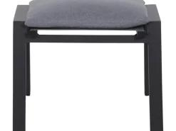 Siena Garden Valencia Hocker Matt Anthrazit-Salt & Pepper Gestell Aluminium