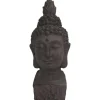 Silex Buddha Kopf Grau Leichtzement 16 cm x 16 cm x 38 cm