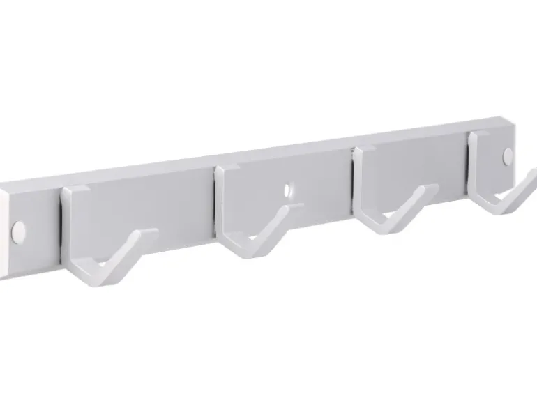 Siro Hakenleiste 2083 Aluminium Natur Matt Länge 450 mm 4 Haken