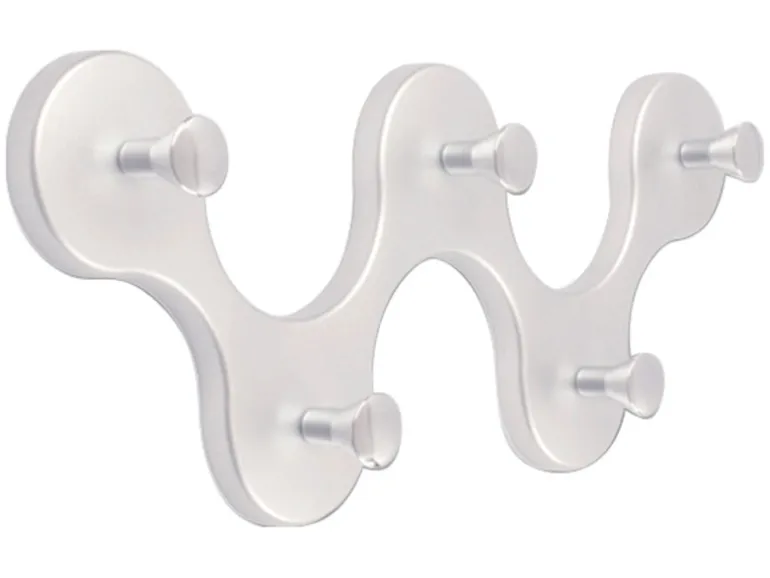 Siro Hakenleiste 01047 Kunststoff Metalleffekt Aluminium Chrom Länge 248 mm