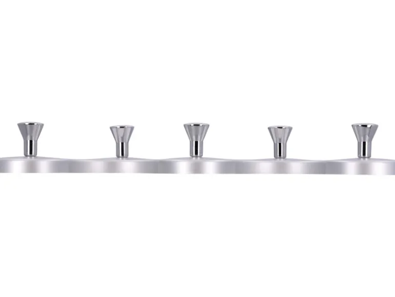 Siro Hakenleiste 01047 Kunststoff Metalleffekt Aluminium Chrom Länge 248 mm