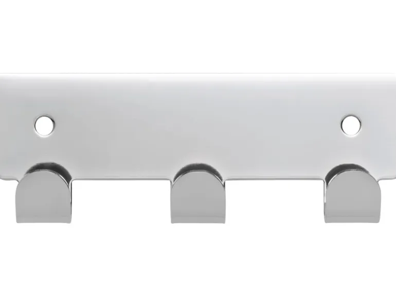 Siro Hakenleiste 1603 Metall Chrom Glänzend Länge 114 mm 3 Haken