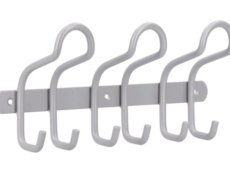 Siro Hakenleiste 1783 Metall Aluminium Länge 300 mm 6 Haken