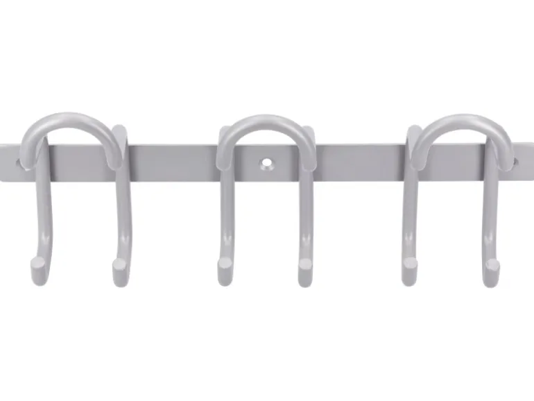 Siro Hakenleiste 1783 Metall Aluminium Länge 300 mm 6 Haken